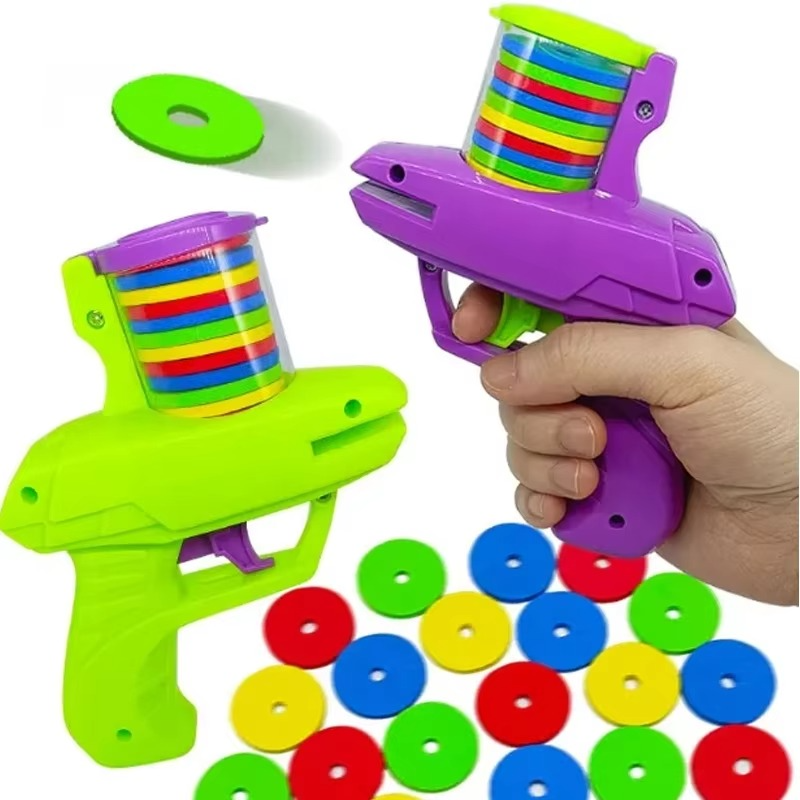 Foam Disc Launcher Gun Flying